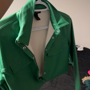Wet Seal Vibrant Green Utility Jacket